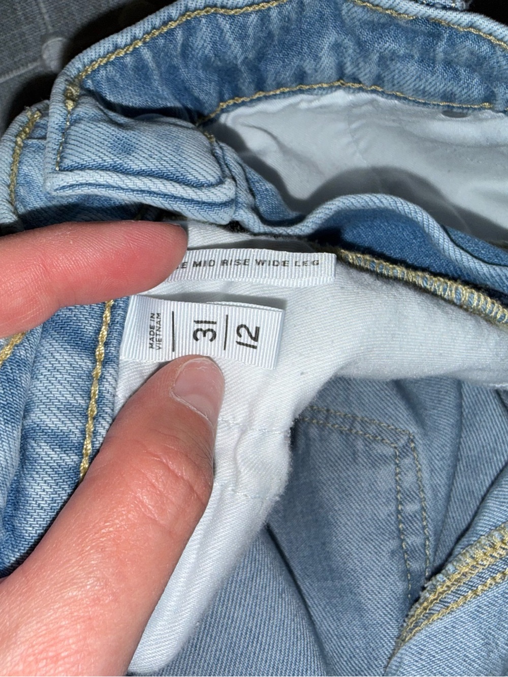 Loft Mid Rise Wide Leg Jeans - Picture 3 of 3